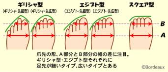 つま先のタイプ1